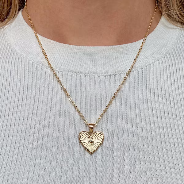 Radiant Heart Gold Filled Pendant Necklace